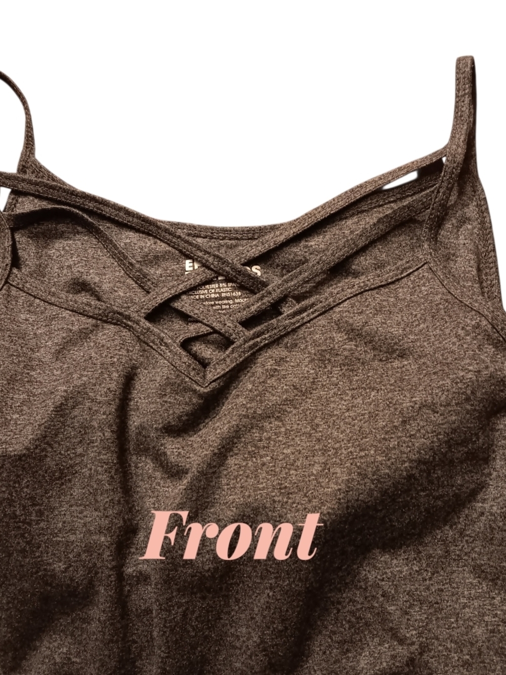 Girl's Grey Strappy Back Tank Top